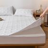 Zippered Mattress Cover Encasing, Breathable Washable Mattress Protector Fitted Sheet, 150 x 200 + 10 cm, White view 3