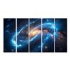 islandburner Prime Canvas Wall Art, Abstract Glowing Blue Supernova Galaxy, 5-Piece Poster view 1