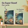 Beautiful Gold 61st Birthday Card for Women and Men, Floral Design, 5 x 7 in view 3