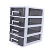 Plastic Drawer Organizer, Four-Tier Storage Cabinet view 1