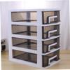 Plastic Drawer Organizer, Four-Tier Storage Cabinet view 2