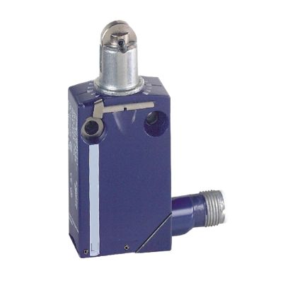 XCMD2102C12 XCMD Limit Switch with Steel Roller Plunger, 1 NC + 1 NO, Snap Action, M12