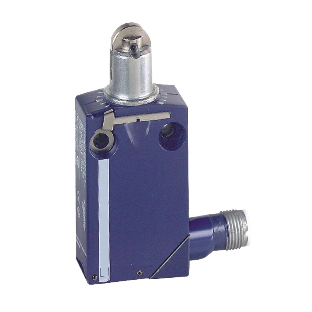 XCMD2102C12 XCMD Limit Switch with Steel Roller Plunger, 1 NC + 1 NO, Snap Action, M12