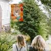 GABSHAIM Lhasa Apso Welcome Fall House Flag view 4