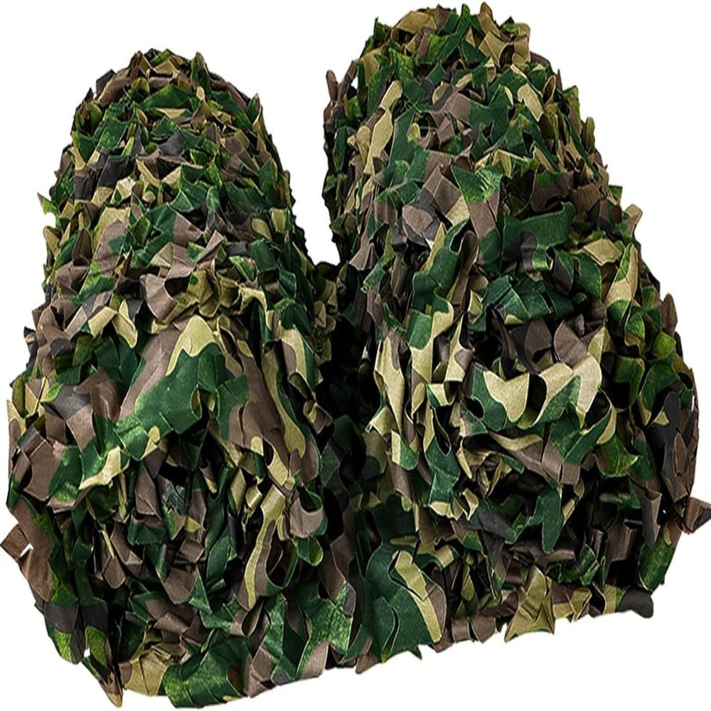 MekUk Camouflage Net 3 x 6 m, Woodland Camo Sun Shade for Camping, Hunting and Vehicle Cover