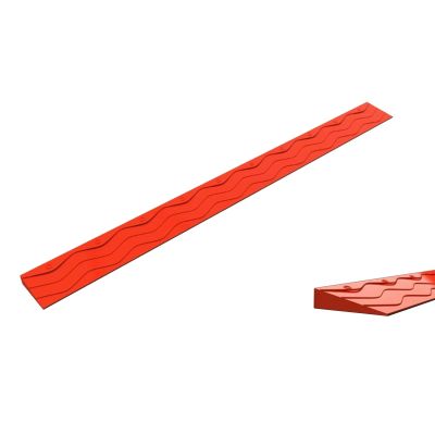 Portable Plastic Threshold Ramp, 1–10 cm High, 100 cm Long (Red, 2 cm/0.8 in)