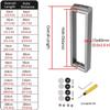 Modern Sliding Door Handle for Barns, Stainless Steel Bathroom Door Handle, Double-Sided Glass Door Handle view 4