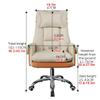 High-Back Gaming Office Chair with Footrest, Gray view 2