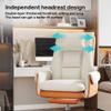 High-Back Gaming Office Chair with Footrest, Gray view 4