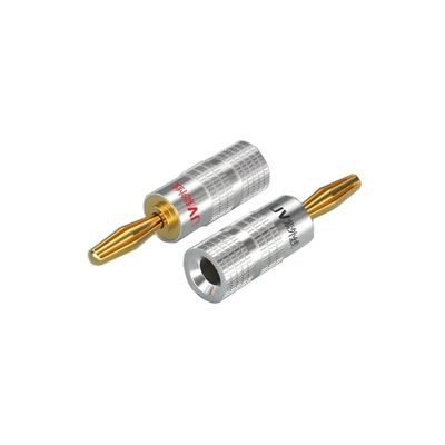 BIANMTSW (Red) Speaker Cable Connector, Screw-Type Solderless Terminal, Copper-Core Banana Plug