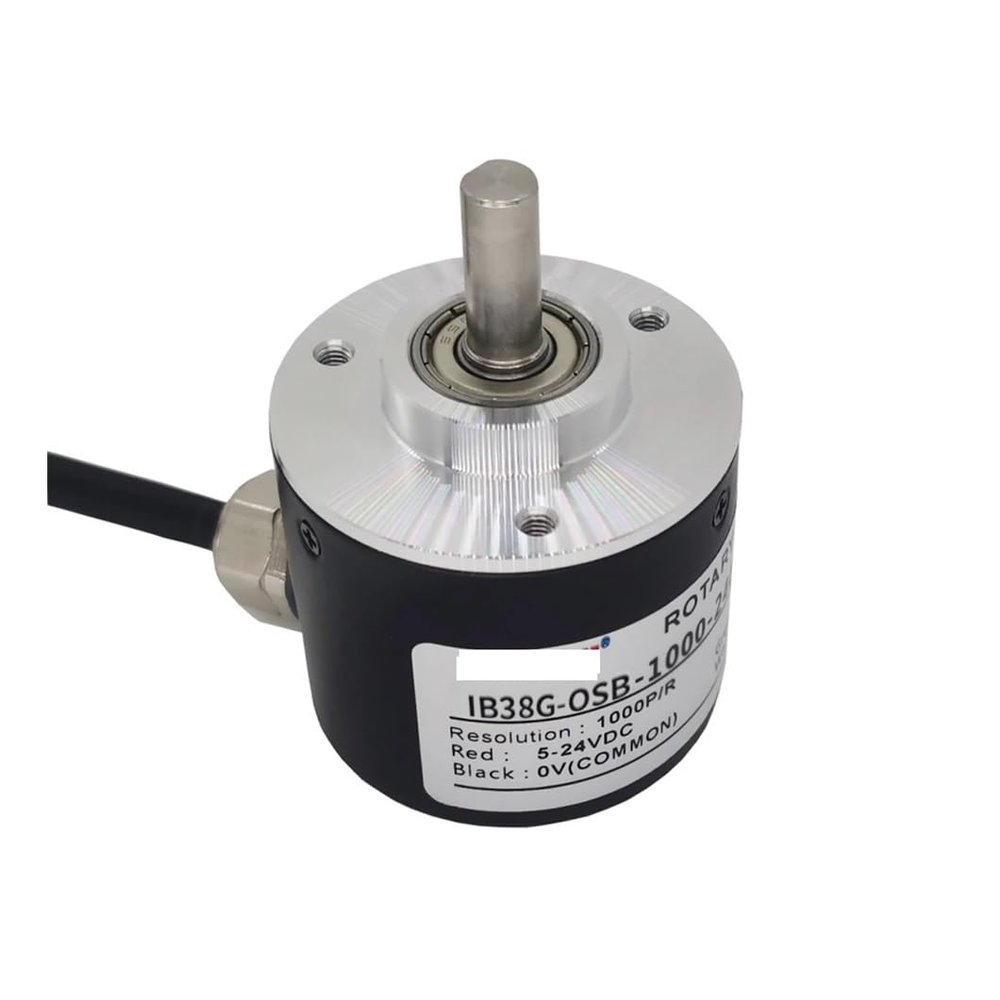 38 mm Magnetoelectric Rotary Encoder, 6/8 mm Solid-Shaft Incremental Encoder, 1024/2048 PPR, CZAOINCU (200 PPR, 5 V Drive Output)