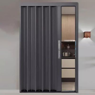AVLLSO Aluminum Interior Accordion Folding Door, Waterproof, Black, 32 x 80 in (81 x 203 cm)