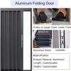 AVLLSO Aluminum Interior Accordion Folding Door, Waterproof, Black, 32 x 80 in (81 x 203 cm) view 4