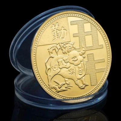 BDJAOZALL Creative Twelve Zodiac Signs Challenge Coin Set, Gold-Plated Commemorative Coins for Home Decor, Crafts, Art, Collecting, and Gifting