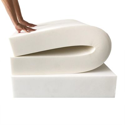 Custom High-Density Foam Cushion, White, 20 cm Thick, 45 x 45 cm