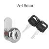 10/16/20/25/30 mm Cam Lock for Home Cabinets and Drawers, Cylinder Lock with 2 Keys, Zinc Alloy Mailbox Security Lock, Furniture Hardware, 1 Piece (A-10 mm) view 2