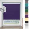 Blackout Roller Blind for Windows, No-Drill Clamp-Fit, 95 x 140 cm, Purple view 1