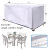 HNBFKD Patio Furniture Cover 220 x 200 x 85 cm, 420D Oxford Fabric, Silver view 2