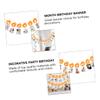 Ciieeo 1-Set Birthday Party Banner, 0–12-Month Pumpkin Bunting with Wooden Clips view 3