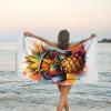 Mexpekil Large Beach Towel with Pineapple Headphones for Adults, Sand-Free Microfiber, Quick-Drying, with Carrying Bag view 2