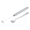 Electric Stainless Steel Milk Frother, Silver, Lightweight Design view 1