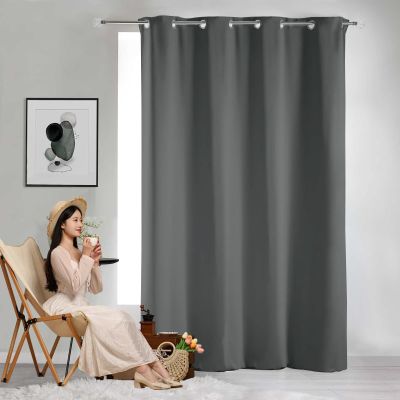 GAIFNAG Living Room Blackout Curtain, 250 x 90 cm, Thermal Insulating, Dark Gray