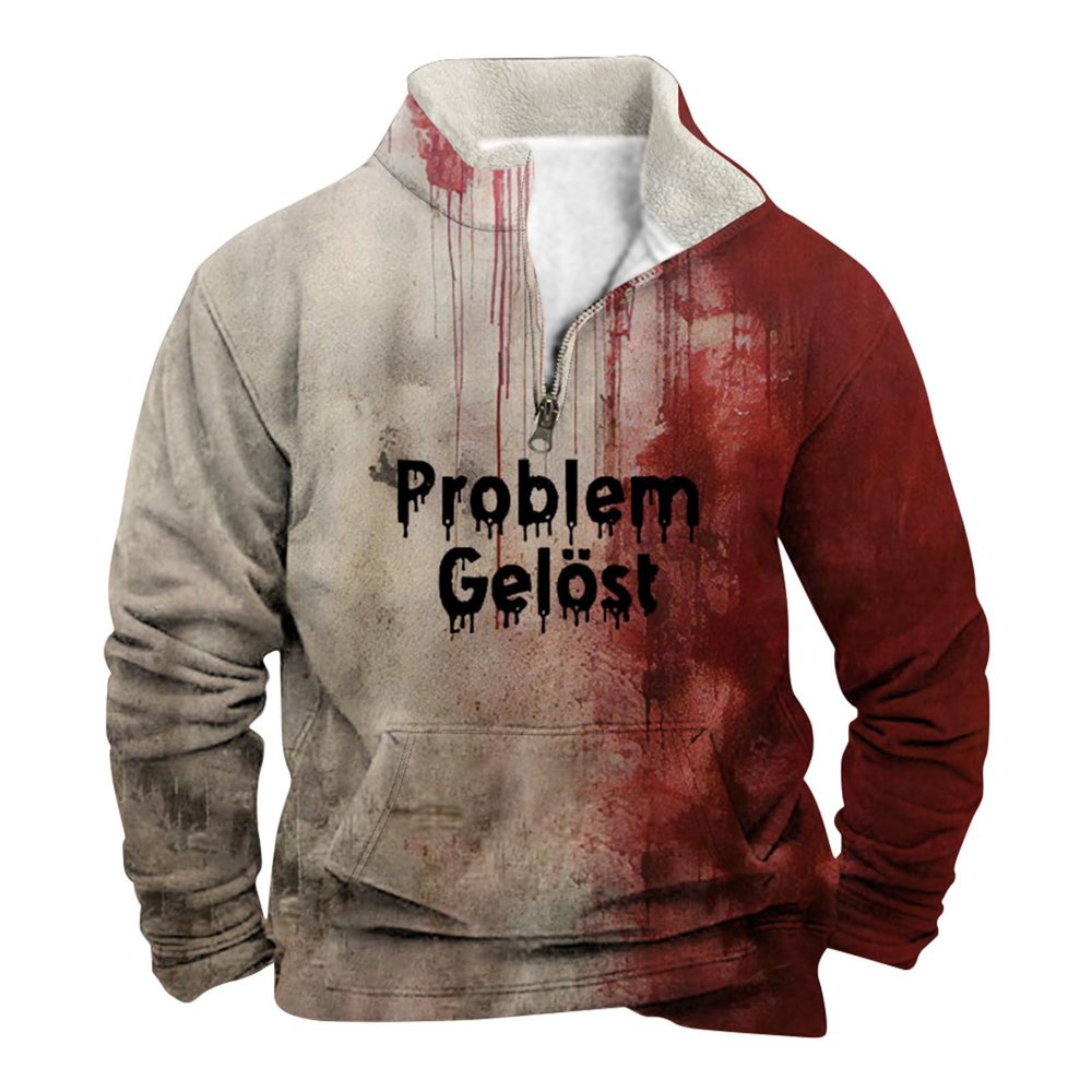 RUMAOZIA Halloween Problem Graphic Men's Oversized Sweatshirt