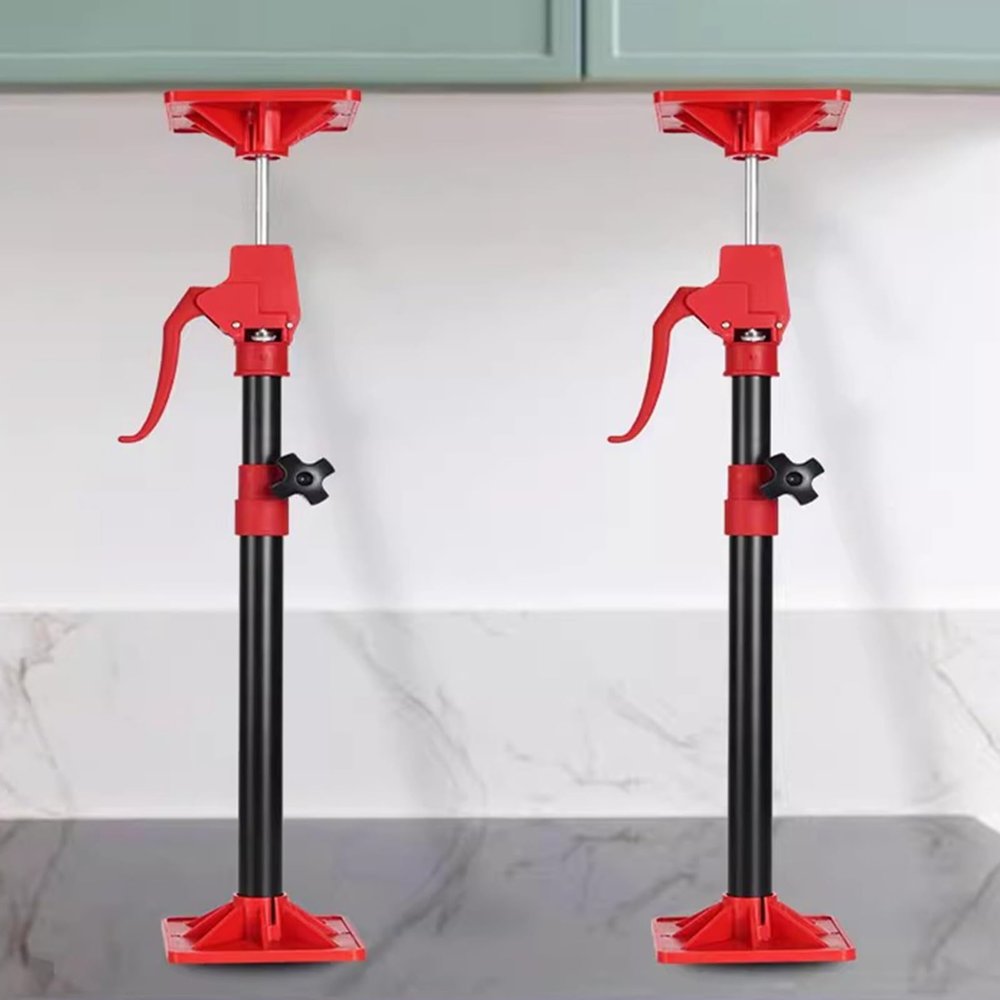Vibeo Ceiling Supports, 2-Pack, Cabinet Lifter, Adjustable Support Pole, Red, M