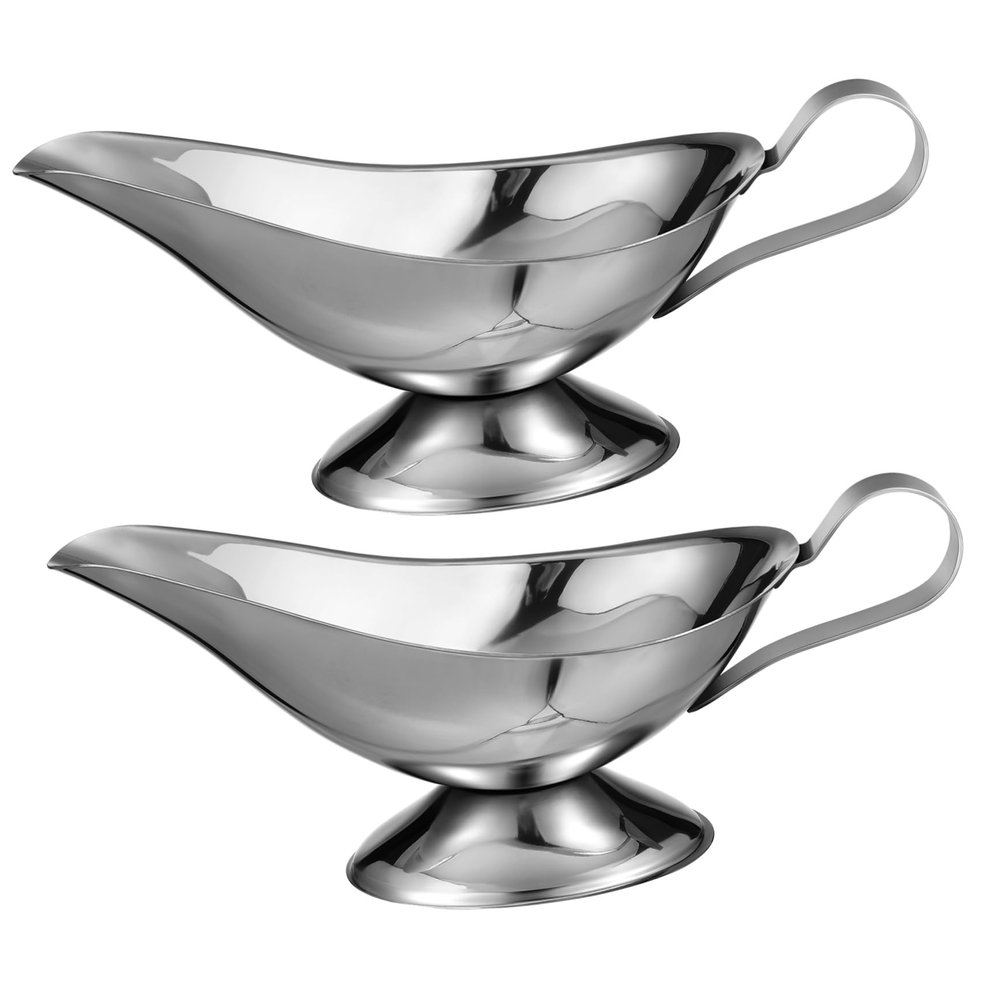 ULTECHNOVO 2-Piece Stainless Steel Sauce Pitchers, 10 oz