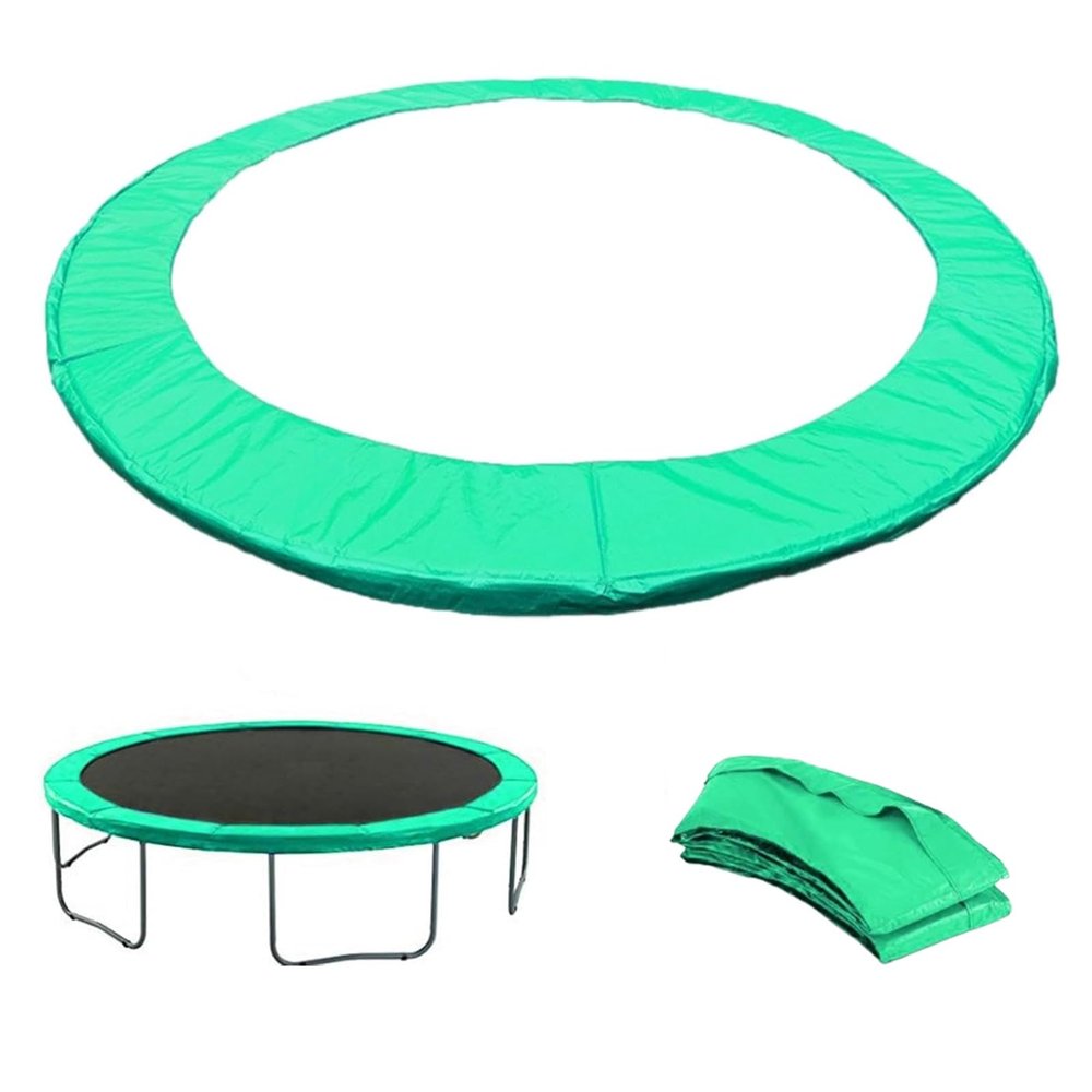 Generic Replacement Trampoline Pad, 6/8/10/12/14/15/16 ft Trampoline Spring Cover, Waterproof Tear-Resistant Trampoline Safety Pad (Green, 12 ft)