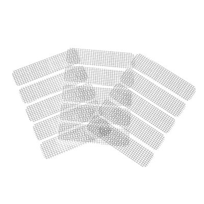 Self-Adhesive Fly Screen Repair Patches, 25-Piece, PVC, Gray