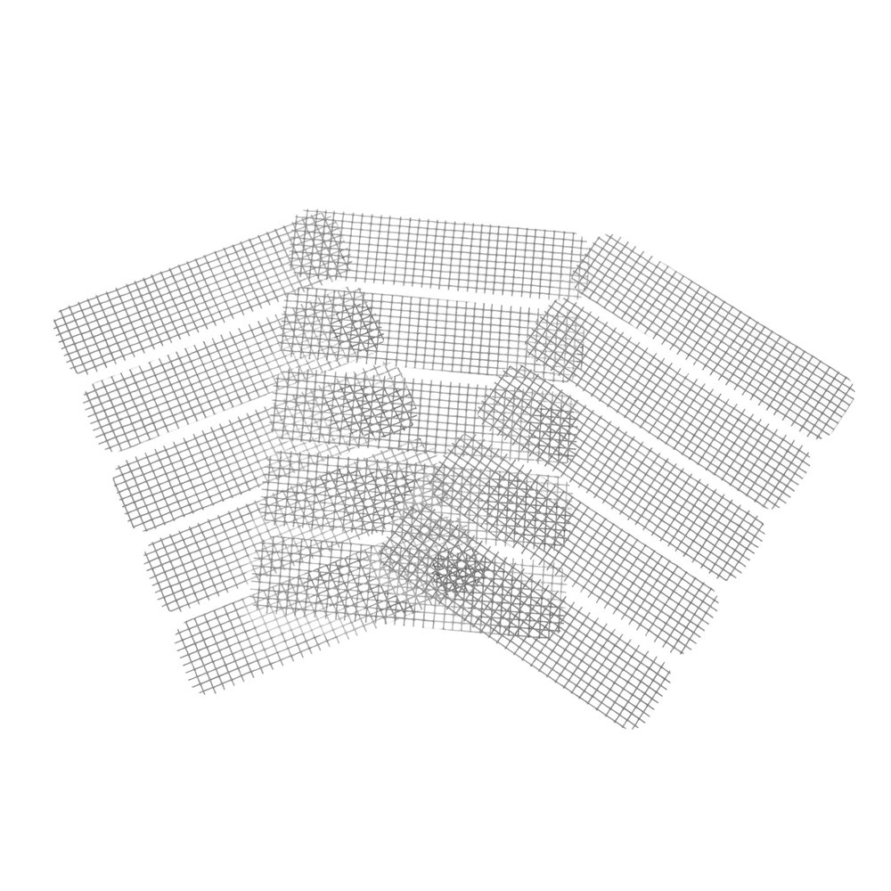 Self-Adhesive Fly Screen Repair Patches, 25-Piece, PVC, Gray