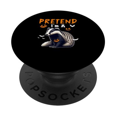 Pretend I'm a Badger Halloween Costume PopSockets with Interchangeable PopGrip