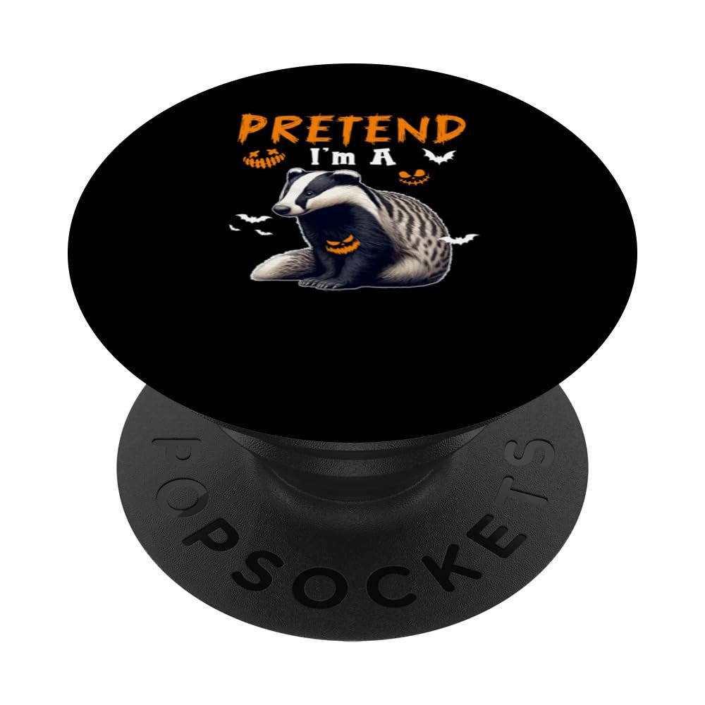 Pretend I'm a Badger Halloween Costume PopSockets with Interchangeable PopGrip