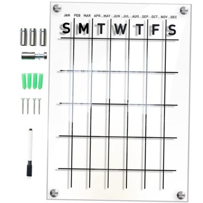 Transparent Acrylic Hanging Whiteboard for Weekly Planning