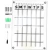 Transparent Acrylic Hanging Whiteboard for Weekly Planning view 1