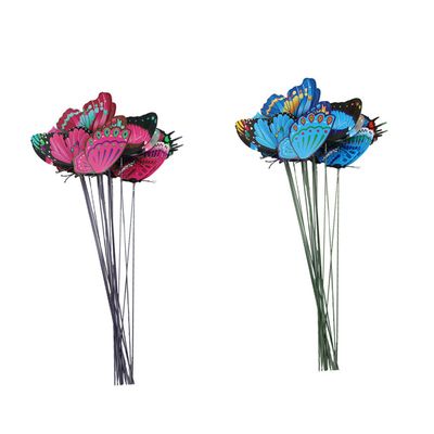 FUNOMOCYA 20-Piece PVC Artificial Butterfly Garden Stakes