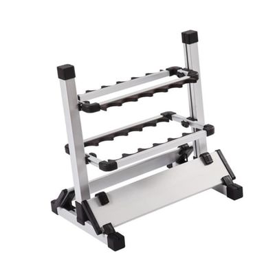 HONMEET Aluminum Fishing Rod Holder with 12 Slots, Sturdy Base, and Easy Expandability, Corrosion-Resistant