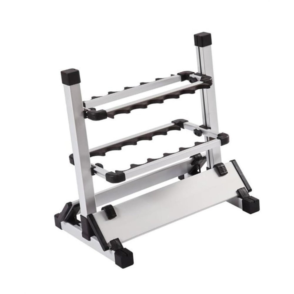 HONMEET Aluminum Fishing Rod Holder with 12 Slots, Sturdy Base, and Easy Expandability, Corrosion-Resistant