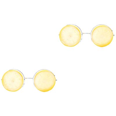 WRITWAA 2-Piece Funny Lemon Glasses for Parties, Costume Events, Photography, and Beach Gatherings