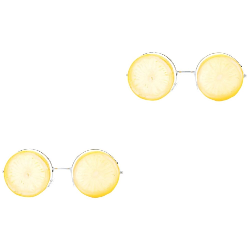 WRITWAA 2-Piece Funny Lemon Glasses for Parties, Costume Events, Photography, and Beach Gatherings