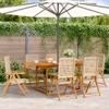 Juroupi 7-Piece Outdoor Dining Set with Table and 6 Chairs, Beige view 1