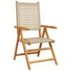 Juroupi 7-Piece Outdoor Dining Set with Table and 6 Chairs, Beige view 3