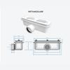 80 x 195 cm White Line Plus Resin and Marble-Resin Shower Tray with Side Grille view 4