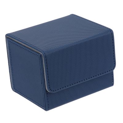 HONMEET 1-Piece PU Leather Card Storage Box, Blue