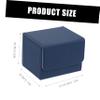 HONMEET 1-Piece PU Leather Card Storage Box, Blue view 2