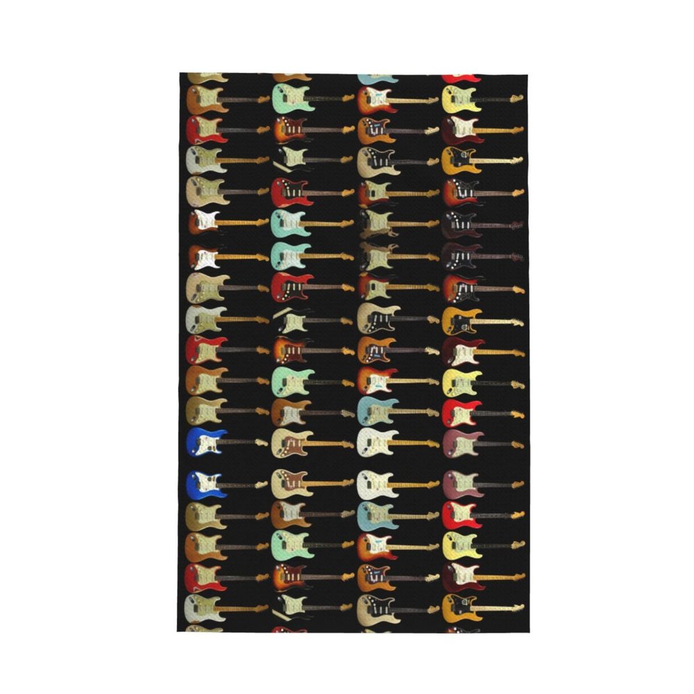 Colorful Guitar Waffle Kitchen Towel Set