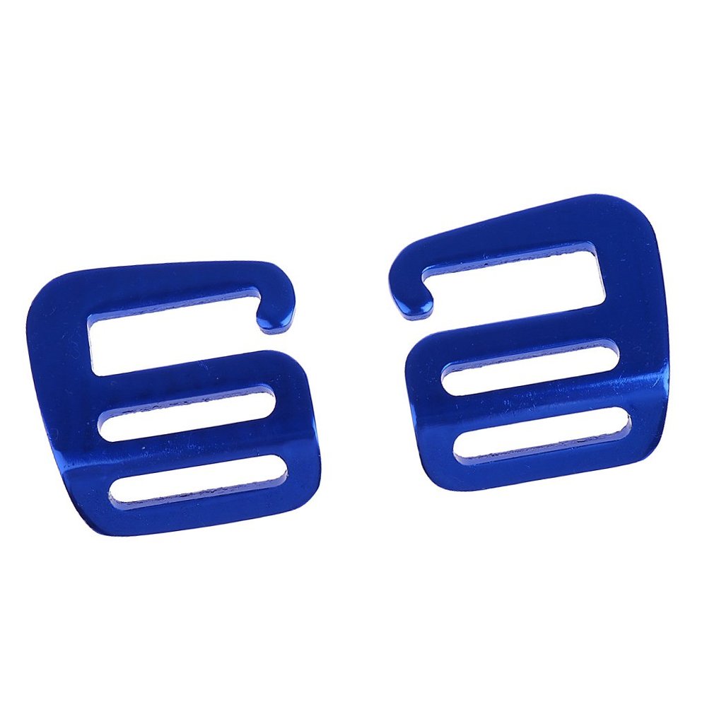 2-Piece 2.5 cm G-Hook Outdoor Webbing Buckles for Backpack Straps, 25 mm, Blue