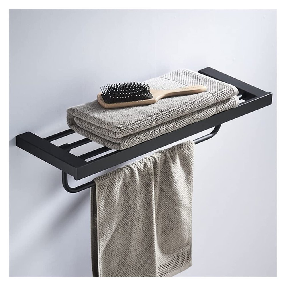 Wall-Mounted Bathroom Towel Holder and Rack