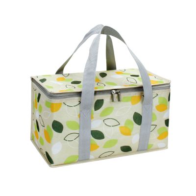 Outdoor Lunch Bag, Picnic Bag with Thickened Aluminum Foil, Portable Picnic Basket, Handbag (Green, One Size)